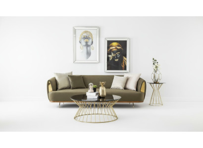 Luxus Sofa 3-Sitzer Stoff Wohnzimmer Modernes Design Sofas Polster Couchen