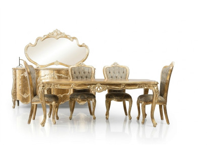 Barock Antik Stil Esstisch Tisch Echtes Holz Klassische Designer Tische Rokoko