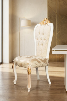 Klassischer Chesterfield Stuhl Königlicher Einsitzer Barock-Rokoko Stil Stühle