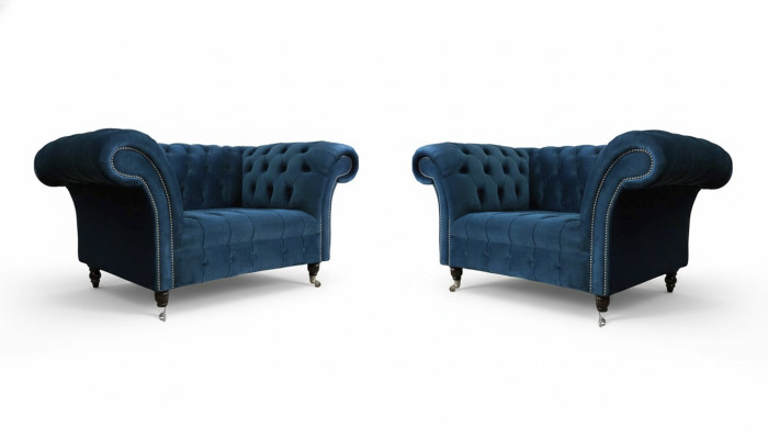 Sessel Chesterfield Möbel Set 2x Einsitzer Set luxus Sessel Couchen 2tlg.