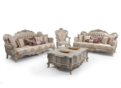 Sofa Set Barock Rokoko Möbel Wohnzimmer Sitzgarnitur Polster 4tlg. Neu