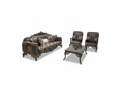 Conjunto de poltronas Mukava 3+1+1 com mesa