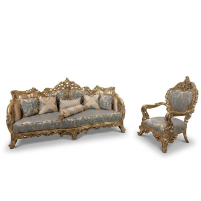 Luxus Möbel Sofagarnitur 2tlg. Klassische Möbel Sofa Couch Garnituren