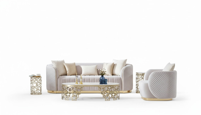 Luxus Sofa Couch 3+1 Möbel Couchen Sofagarnitur Chesterfield 2tlg.