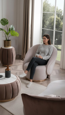 Sessel Relax Stuhl Lehnstuhl Stühle Polster Einsitzer Möbel Stoff Textil