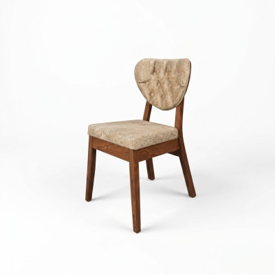 Beiger Holzstuhl Chesterfield Stuhl Designer Polsterstühle Luxuriöse Sitzmöbel