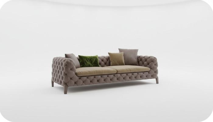 Tauper Chesterfield Dreisitzer Luxus Modernes Sofa Stil Wohnzimmermöbel