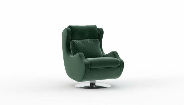 Grüner Sessel Wohnzimmermöbel Einsitzer Stilvoller Cocktailsessel Modern