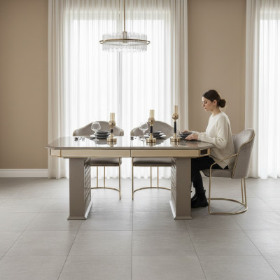 Esstisch Grau Moderne Esszimmer Schön Küche Holz Tische Design Luxus Metall Neu