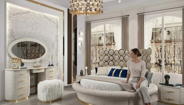 Rundes Bett Rund Design Betten Leder Doppel Luxus Hotel Gestell Schlaf Zimmer