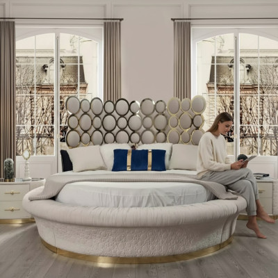Luxus Bett 2x Nachttisch Set Betten Doppelbett Schlafzimmer Hotel Ehe 3tlg.
