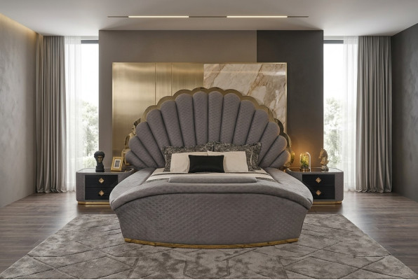 Luxus Bett Design Betten Möbel Doppelbett Schlafzimmer Königlich 200x200 cm