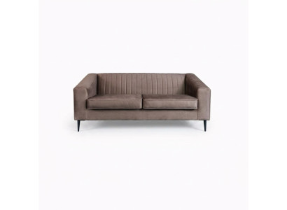 Sofa 2 Sitzer Braun Sofas Sitz Wohnzimmer Modern Design Polster Stoff Elegantes