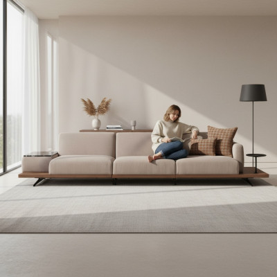 Luxus Dreisitzer Sofa 4 Sitz Möbel Sofas Stoff Couch Stoff Couchen xxl
