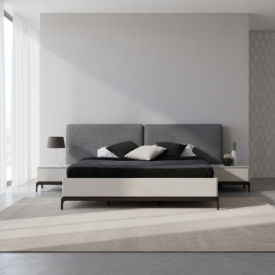 Modern Luxus Schlafzimmer Set Bett + 2x Nachttisch Hotel Möbel Betten Loft