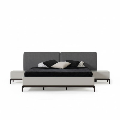 Modern Luxus Schlafzimmer Set Bett + 2x Nachttisch Hotel Möbel Betten Loft
