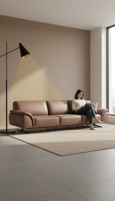 Luxus Wohnlandschaft Dreisitzer Sofa Bequeme Couchen Möbel braun