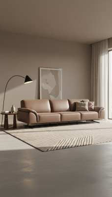 Luxus Wohnlandschaft Dreisitzer Sofa Bequeme Couchen Möbel braun