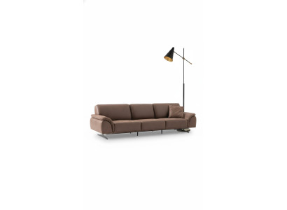 Luxus Wohnlandschaft Dreisitzer Sofa Bequeme Couchen Möbel braun