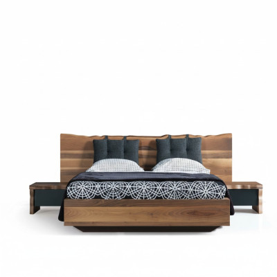 Schlafzimmer Garnitur Bett 2x Nachttisch Set Möbel Neu 3tlg. Neu braun