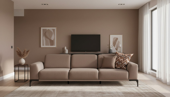 Wohnzimmer Dreisitzer Sofa 4 Sitzer braun Sofas Neu Couch Luxus neu