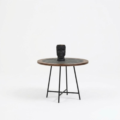 Couchtisch Design Holz Rund Braun Beistell Tisch Wohnzimmer Tische Neu