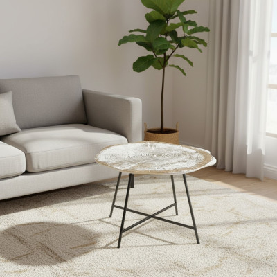 Design Couchtisch Beistelltisch Wohnzimmer Tisch Kaffeetisch Rund 