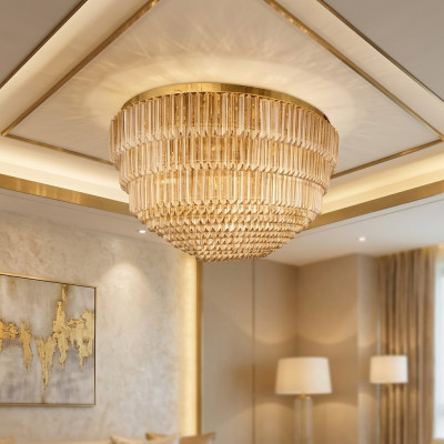 Kronleuchter Decke new luxus Wohnzimmer Farbe gold Stil Modern