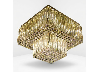 Kronleuchter Decke Lampe Wohnzimmer gold Luxus Beleuchtung Kristall