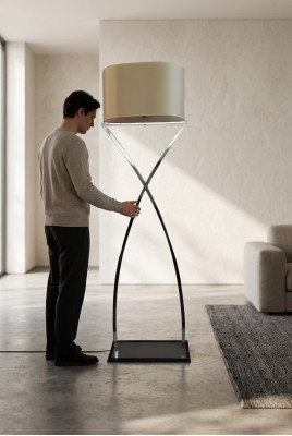 Stehlampe wohnzimmer Stehleuchte aus Metall neu Schlafzimmer