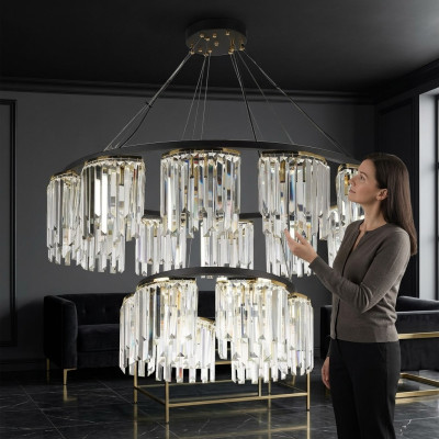 Leuchten Kronleuchter Deckenleuchte Moderne Runde Lampe Kristall Design