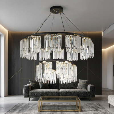 Leuchten Kronleuchter Deckenleuchte Moderne Runde Lampe Kristall Design