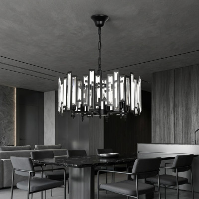 Designer Lampen Silber Kronleuchter Lampe Moderne Leuchte Runde Leuchten
