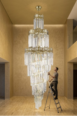 Kronleuchter Luxus Design Kristall Wohnzimmer Stil Moderner Lampe