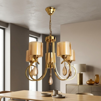 Kronleuchter Pendelleuchte Hängelampe Wohnzimmer Luxus Luster Glass