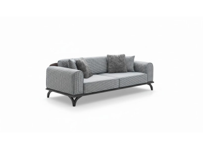 Dreisitzer Couch Sofa 227cm Sofa Couchen Polster Möbel Textil Stoff