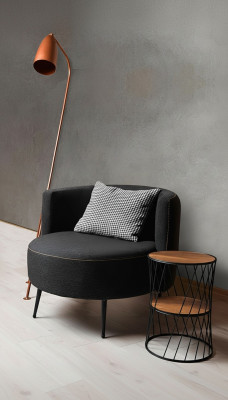 Schwarzer Moderner Sessel Wohnzimmersessel Fauteuil Clubsessel Neu