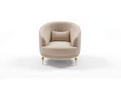 Luxus Sessel Wohnzimmer Beige Sessel Gepolstertes Moderner Club Relax