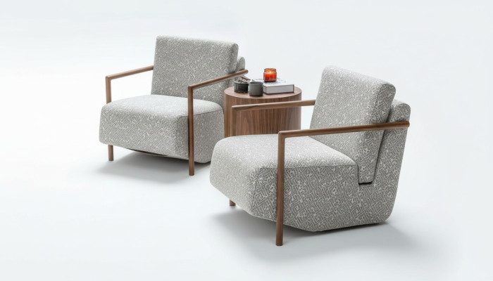Sessel Wohnzimmer Möbel Design Modern Polster 1 Sitze Relax Grau Club