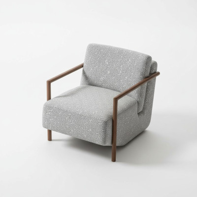 Sessel Grau Wohnzimmer Möbel Design Modern Luxus Einsitzer Club Relax