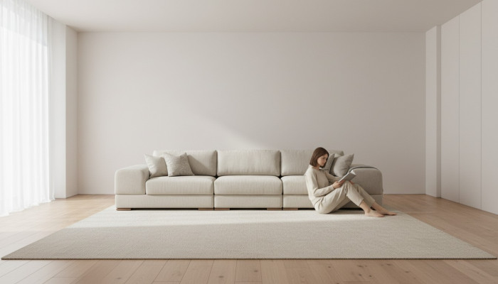 Gemütliche Couch Sofa Big Sofas Couchen Weiche Sitz Möbel 350cm Stoff