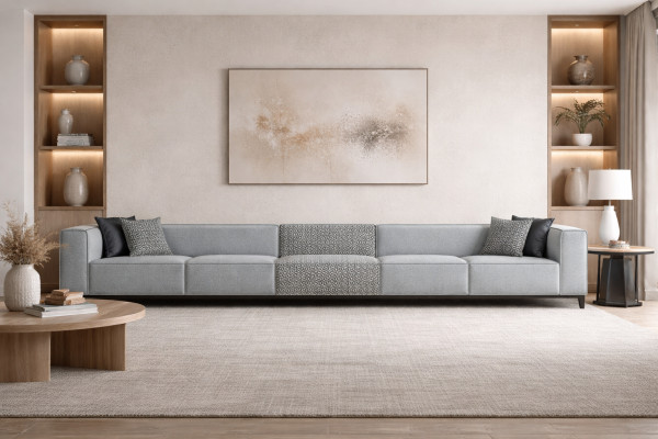 big Sofa Couch 8 Sitzer Italienische xxl Couchen Sofas Möbel Textil