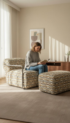 Sessel Design Modern Wohnzimmer 1 Sitzer Luxus Polstersessel Möbel Relax Club