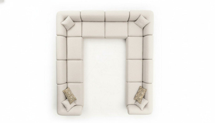 Sofa U-Form Polstersofa Wohnzimmer Ecksofa Modern Design Wohnlandschaft