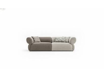 Sofa Luxus 3 Sitzer Grau Polstersofa Wohnzimmer Dreisitzer Couchen 250cm