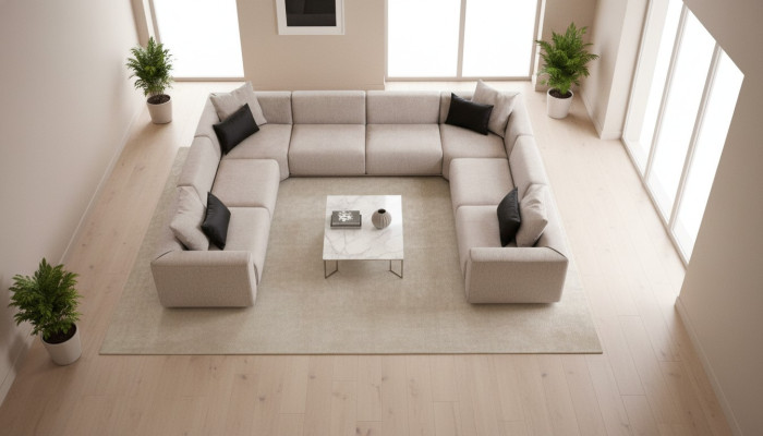 Sofa U-Form Polstersofa Couch Wohnzimmer Design Modernes Ecksofas