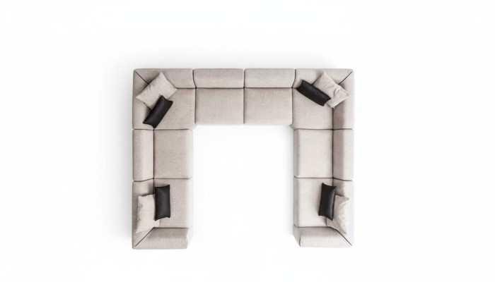 Sofa U-Form Polstersofa Couch Wohnzimmer Design Modernes Ecksofas