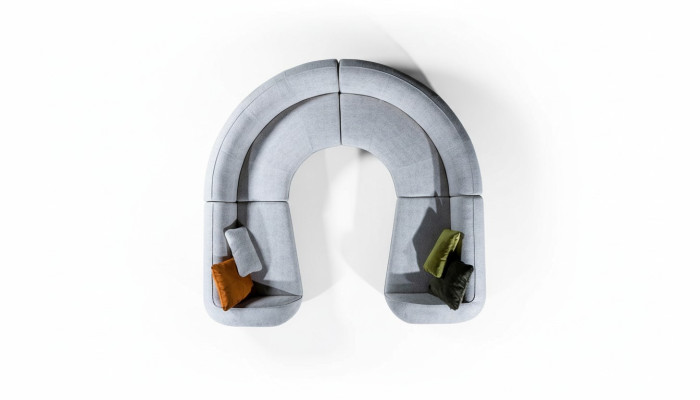Designes Ecksofa U-Form Polster Wohnzimmer Loungesitzgruppe