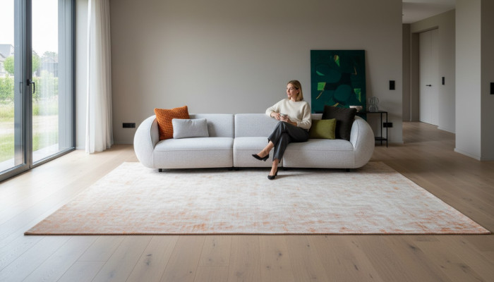 Graues Sofa Luxus Fünfsitzer Wohnzimmer Couchen Designer Polstermöbel