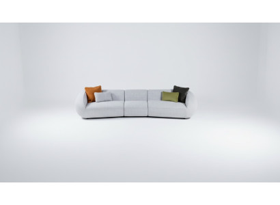 Polstermöbel Sechssitzer Wohnzimmer Couch Textil Sofas Moderne Möbel